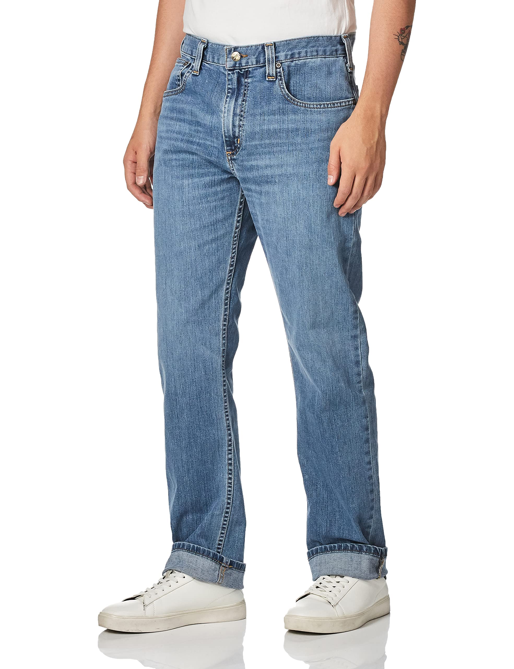 Carhartt Men's Full Swing Dungaree Relaxed Fit Jean - Durable Work Pants for Construction, Farming & Outdoor Activities