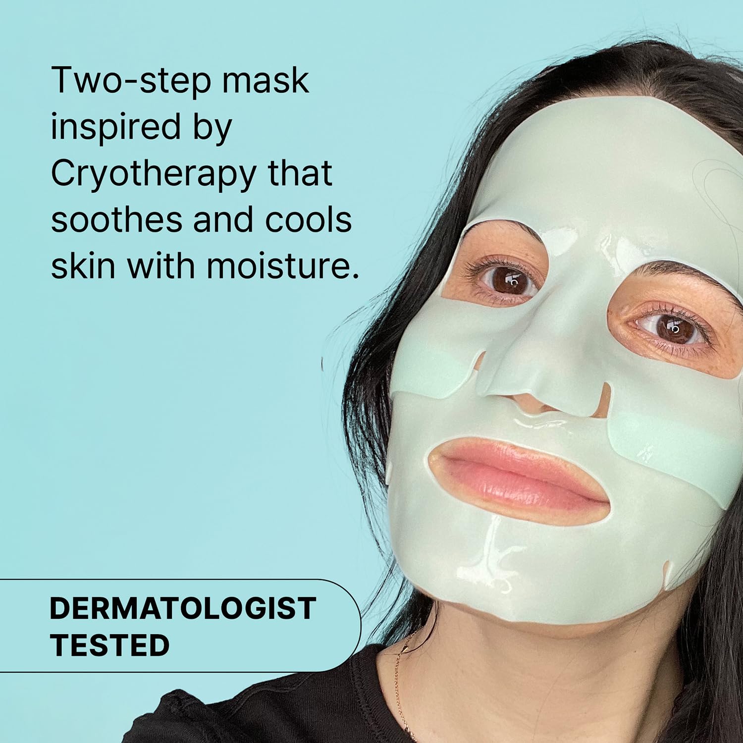 Dr.Jart+ Cryo Rubber Soothing Face Mask for Hydration & Redness Relief | Korean Skincare Sheet Mask | 1 Pack | Perfect for Post-Workout, Travel & Dry Skin Care Routine
