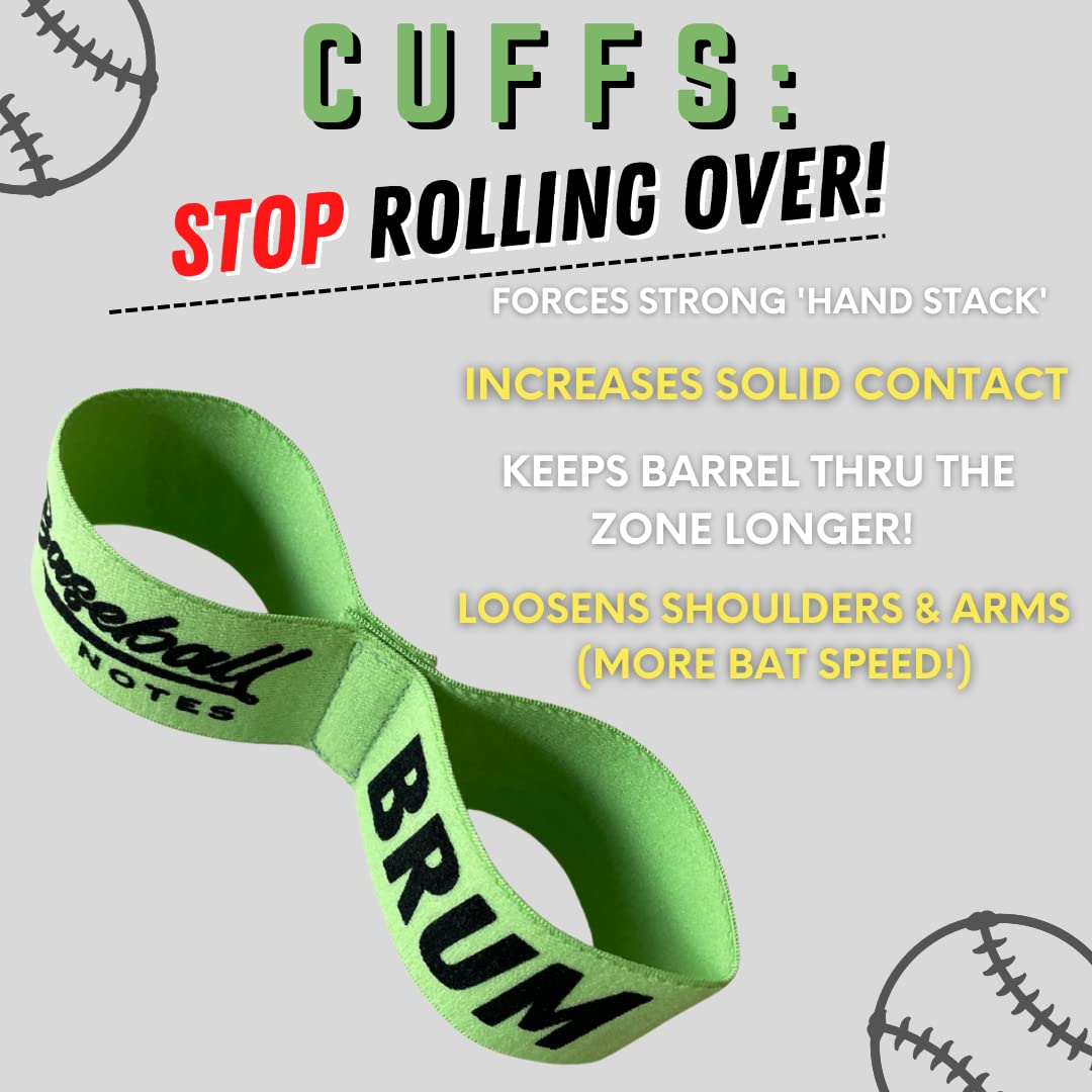 Brum Bands Baseball Swing Trainer - Hitting Equipment for Softball & Batting Practice | Improve Batting Skills