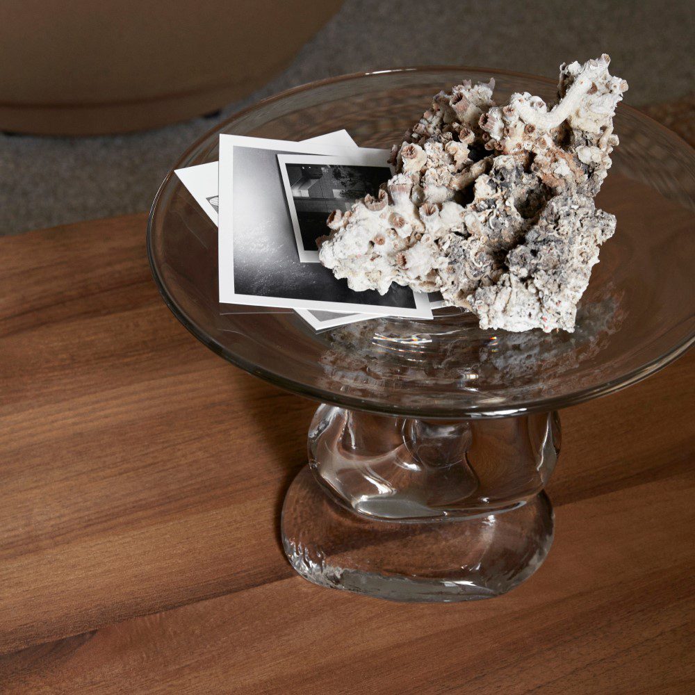 FERM LIVING Damo Glass Centrepiece - Clear Glass Bowl for Dining Table Decor, Fruit Display & Modern Home Decor
