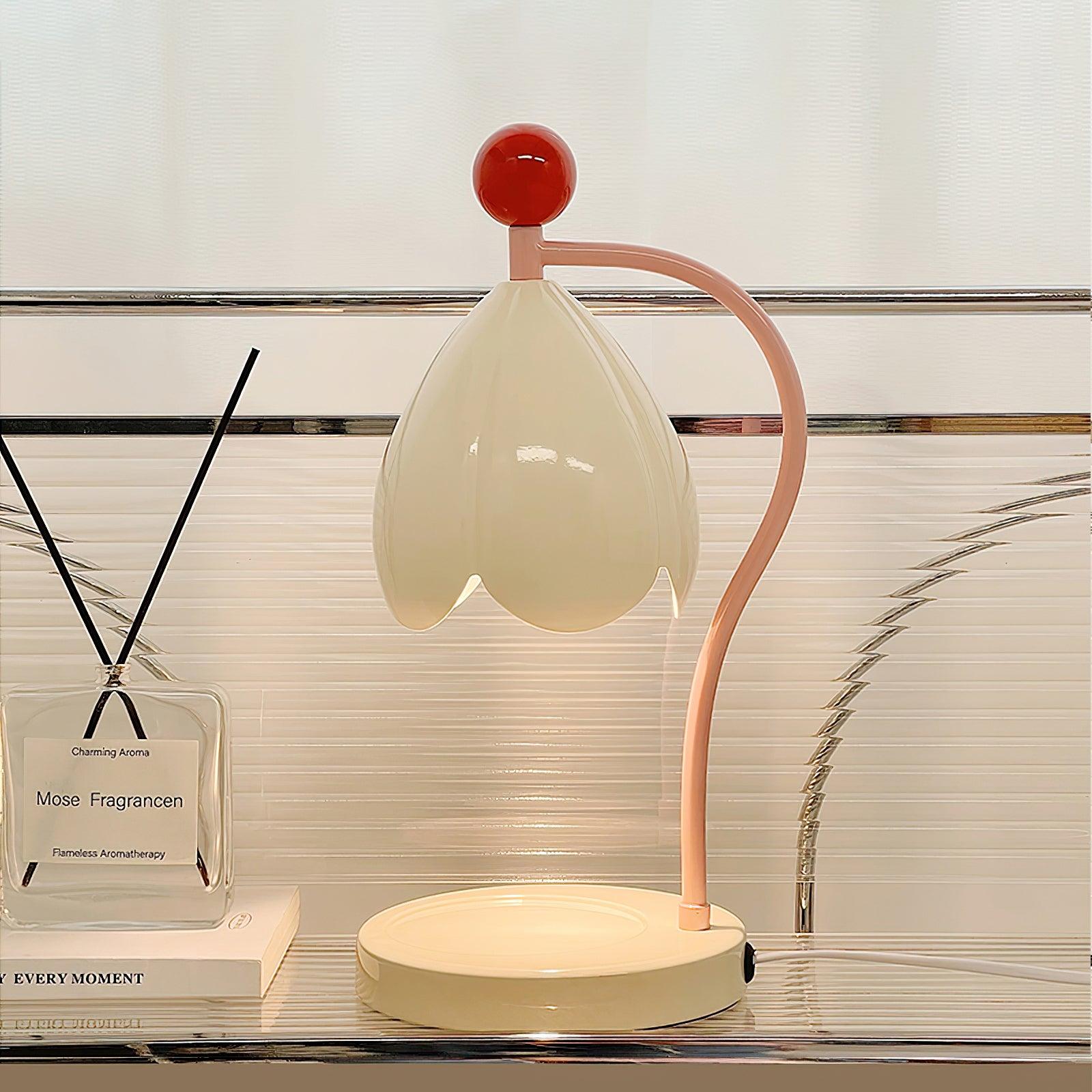 Mina Lily Candle Warmer Lamp - Elegant Electric Wax Melter for Home Decor, Aromatherapy & Relaxation - Perfect for Bedroom, Living Room, Office & Gift Giving