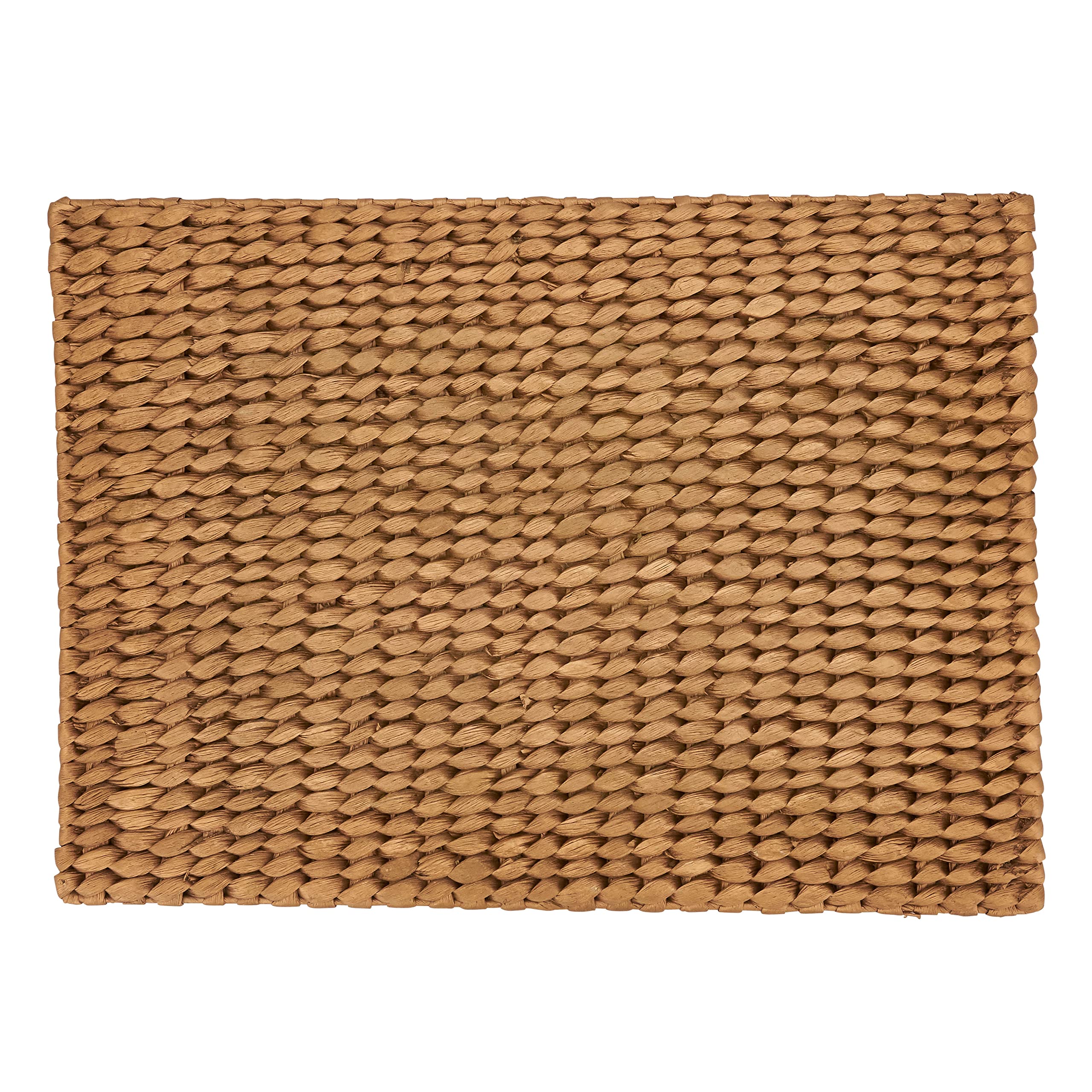 Eco-Friendly Woven Water Hyacinth Placemats Set of 4 - Natural Round Table Mats for Dining, Kitchen, and Outdoor Picnic Use