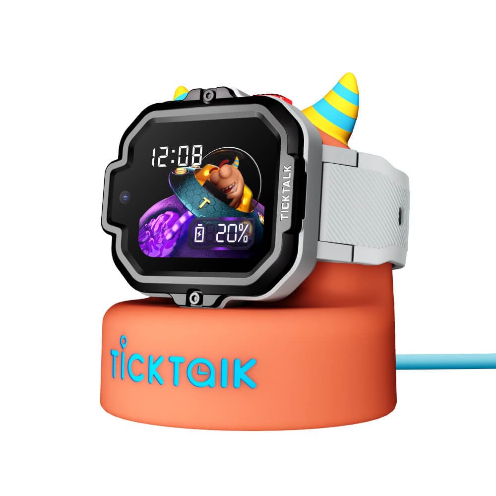 TickTalk 5 Kids Smart Watch with GPS Tracker & Video Calling - AT&T Cellular Smartwatch for Children Ages 3+ | Parental Control App, Power Base Bundle | Perfect for School, Outdoor Play & Family Communication