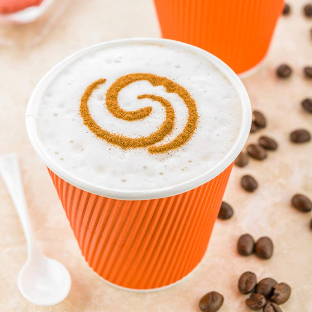 8 oz Disposable Coffee Cups - 25 Pack Double Wall Hot Cups with Rippled Design | Insulated Paper Cups for Coffee, Tea, Hot Chocolate | Eco-Friendly & Leak-Resistant (Lids Sold Separately) - Perfect for Cafes, Offices, and Home Use
