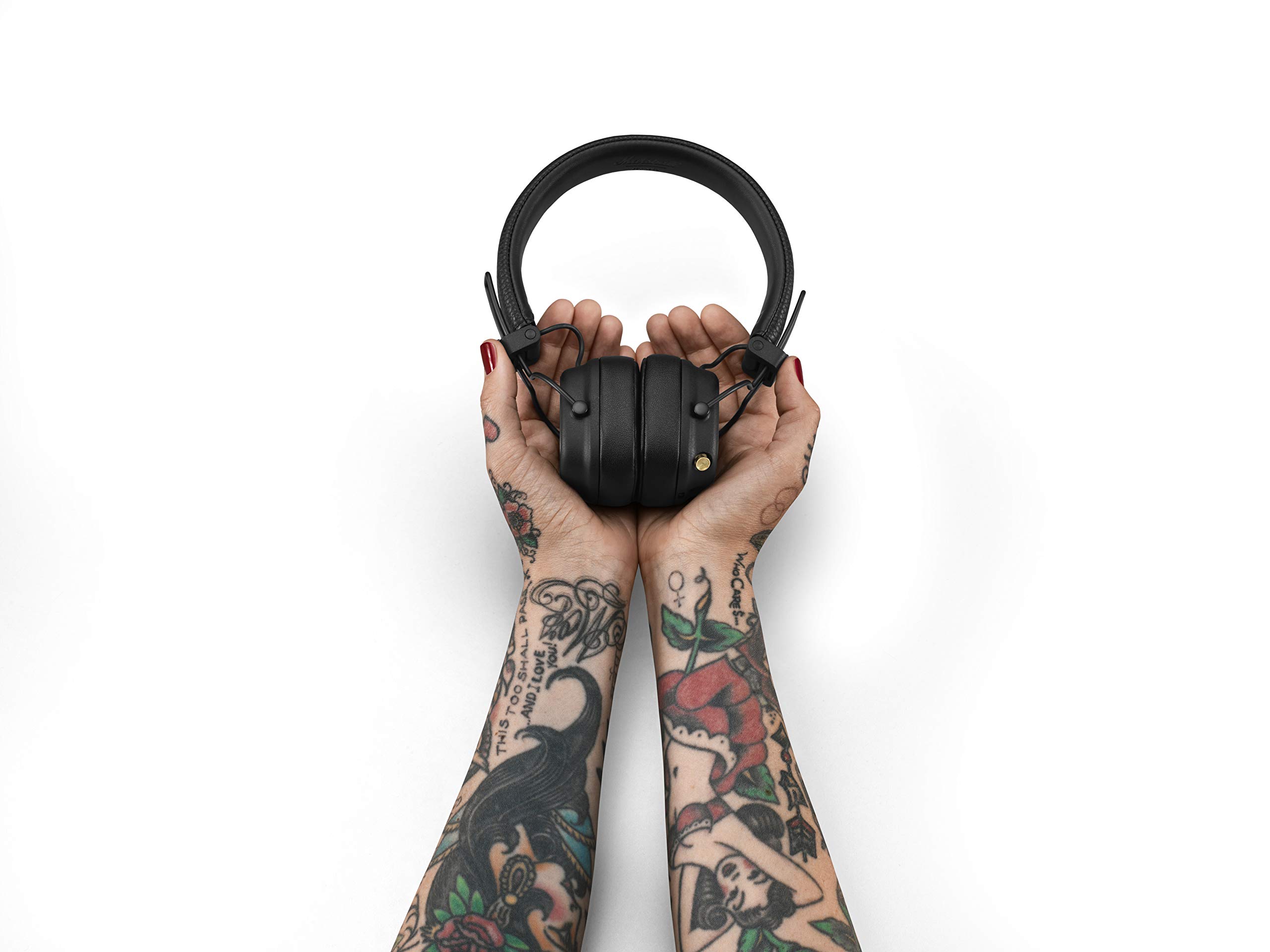 Marshall Major IV On-Ear Bluetooth Headphones - Wireless Headset with 80+ Hours Playtime, Custom Tuning & Fast Charging - Perfect for Travel, Gym & Music Lovers (Black)