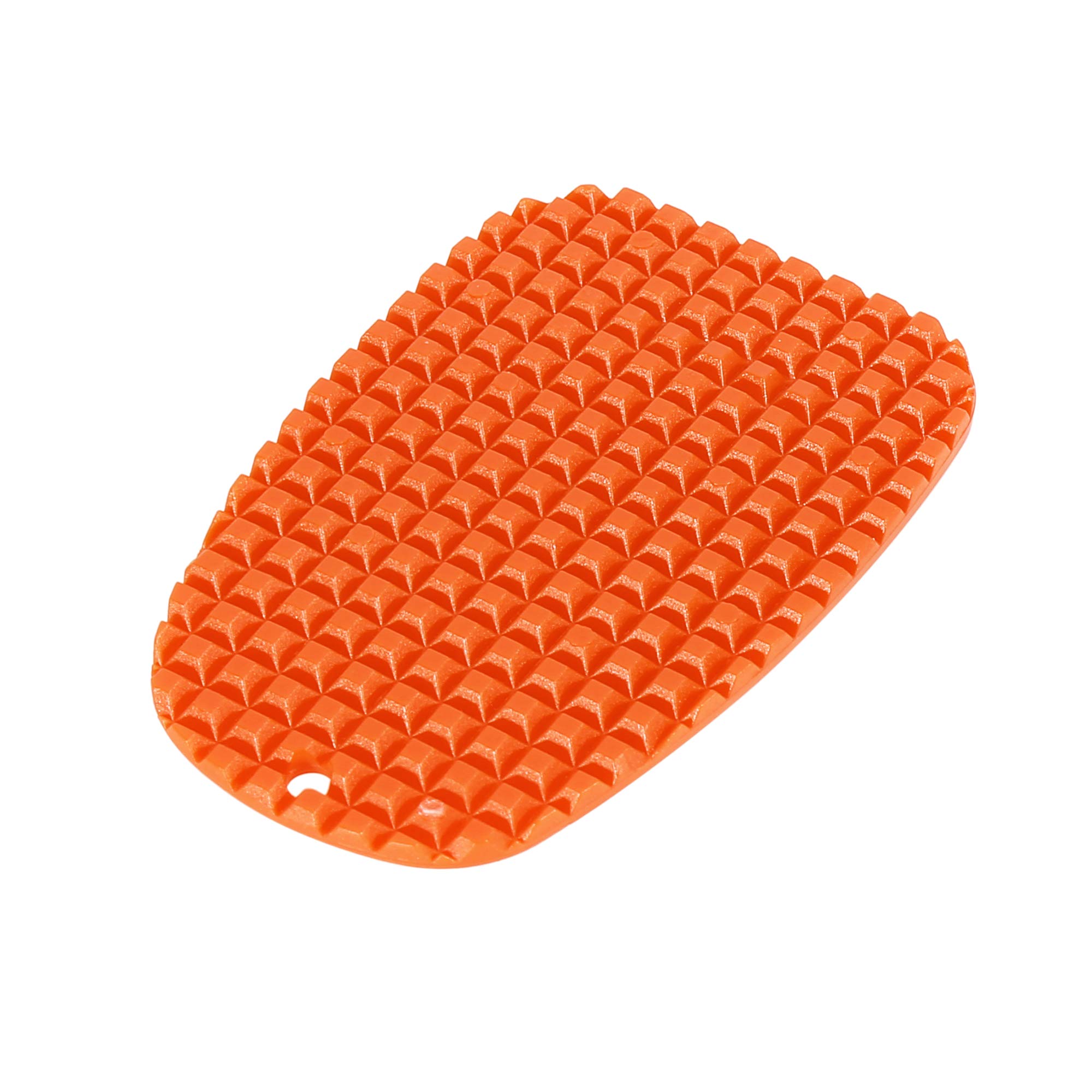 F FIERCE CYCLE Motorcycle Kickstand Pad - Heavy Duty Support Plate for Parking Stand, Side Stand Extension Pad (Orange) - Prevent Sinking on Soft Ground, Ideal for Dirt Bikes, Cruisers & Street Bikes