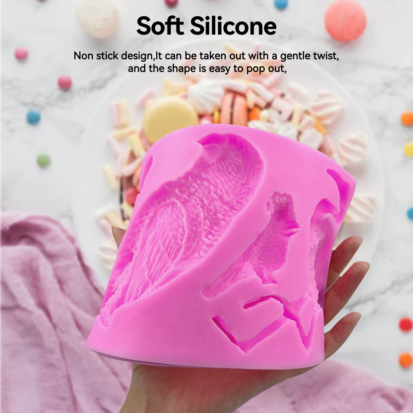 Premium Silicone Fondant Molds - Flamingo & Bird Shapes for Cake Decorating, Chocolate Making & Candy Crafts | Perfect for Birthday Cakes, Cupcakes, DIY Desserts & Baking Gifts