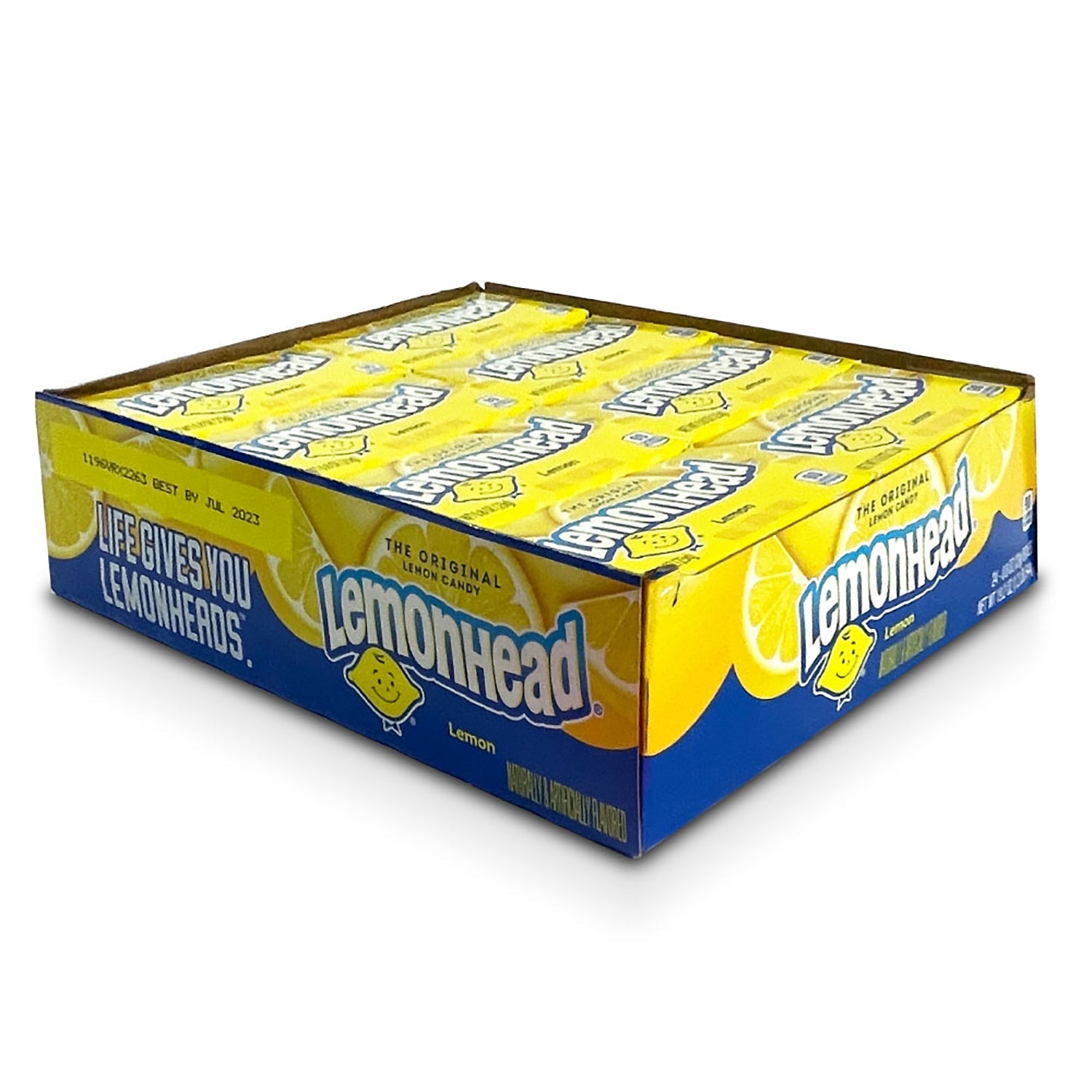 Ferrara Lemonheads Candy - 0.08oz Bite-Sized Lemon Drops, 24 Count Box - Perfect for Parties, Movie Nights & Office Snacks