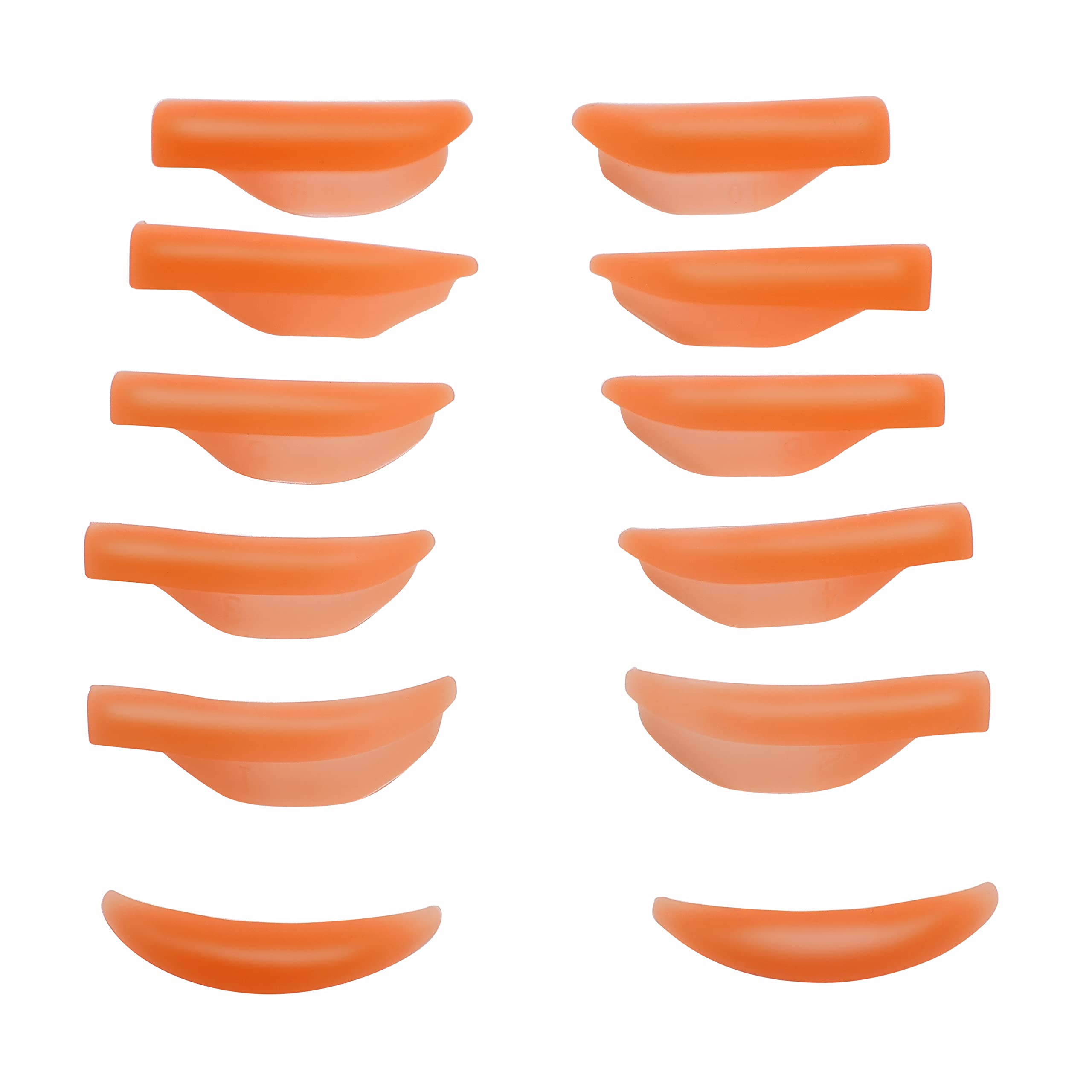 Premium Lash Lift Pads - Mega L Curl Eyelash Perming Rods for Long-Lasting Lift & Volume | Orange Lamination Shields for Salon & DIY Lash Perming at Home