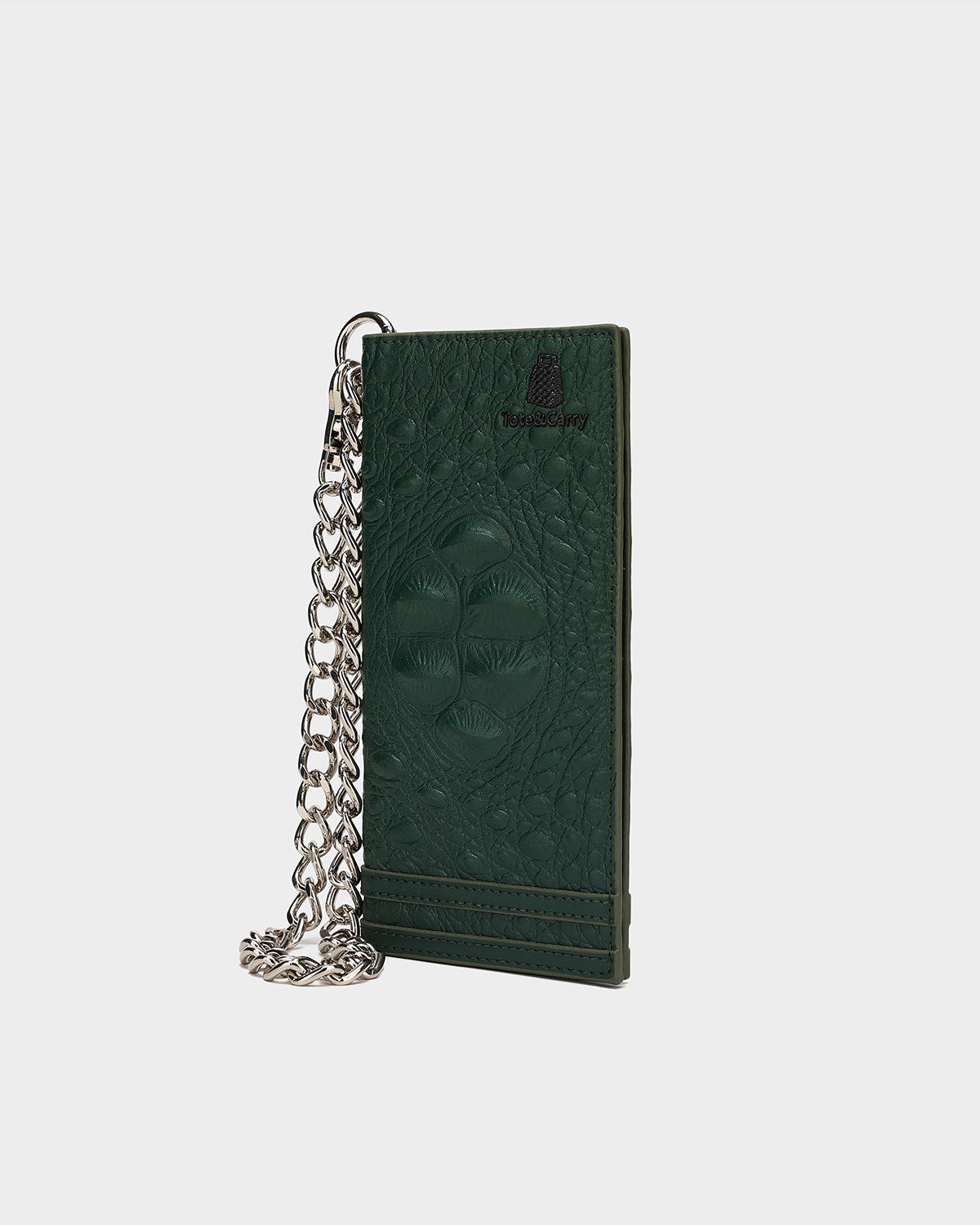 Apollo 2 Chain Wallet for Men - Genuine Leather Emerald Green Bifold Wallet with RFID Blocking | Perfect for Everyday Use, Travel & Business
