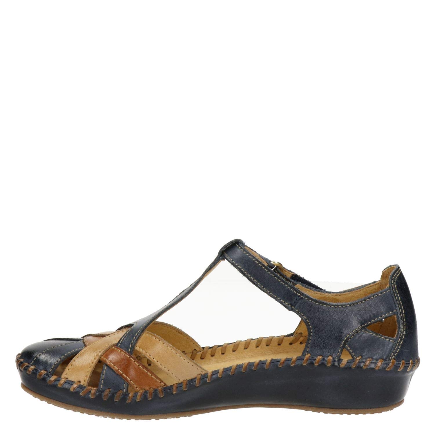 PIKOLINOS Women's Leather Wedge Sandals - Comfortable Slip-On Espadrille Shoes with Cushioned Footbed, P. Vallarta 655 | Perfect for Summer, Beach, and Casual Outings