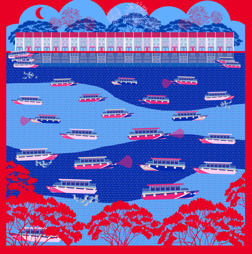 Singapore Quay Cotton Scarf - Soft & Lightweight Women's Fashion Accessory for Travel, Evening Out, and Gift Giving