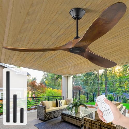 52 Inch Walnut Color Ceiling Fan