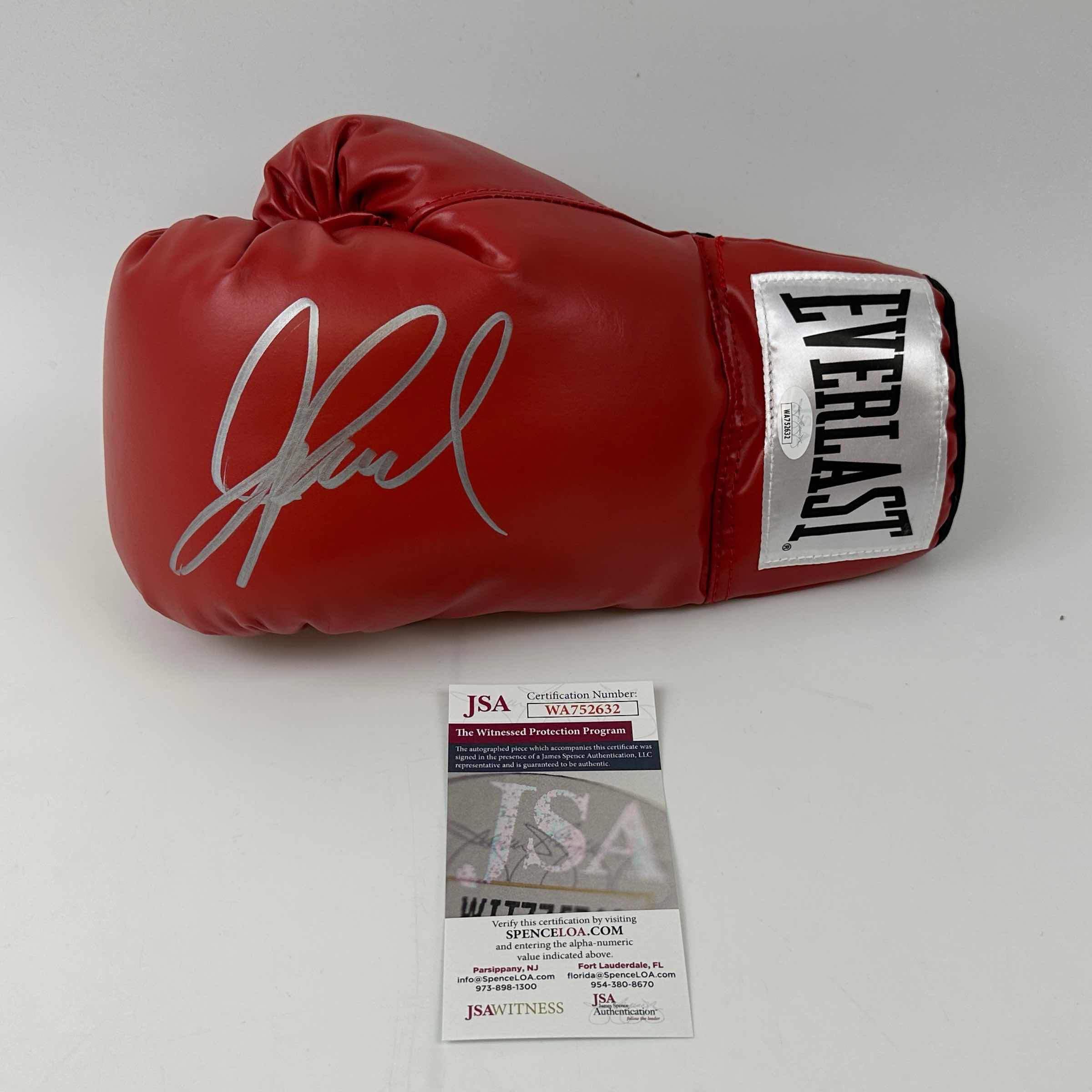 Authentic Autographed Jake Paul Red Everlast Boxing Gloves with JSA COA - Collectible Memorabilia for Boxing Fans & Sports Enthusiasts - Perfect for Display, Gifts, and Investment