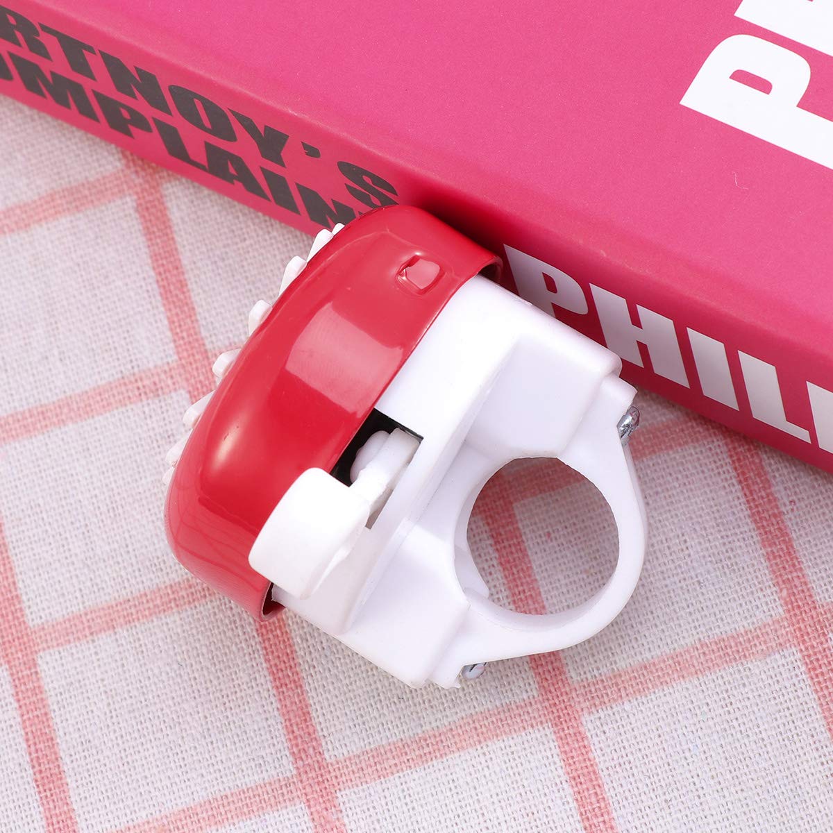 Bicycle Bell - Loud Bike Horn Accessory with Red & White Flower Design - Perfect for Commuting, Cycling Safety & Kids Bikes