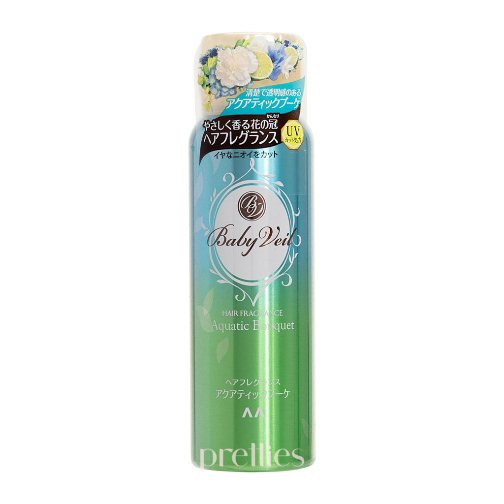 Mandom Baby Veil Hair Fragrance 80g - Aquatic Bouquet & Green Scent | Lightweight Hair Mist for Babies & Kids | Perfect for Daily Use, Special Occasions & Travel