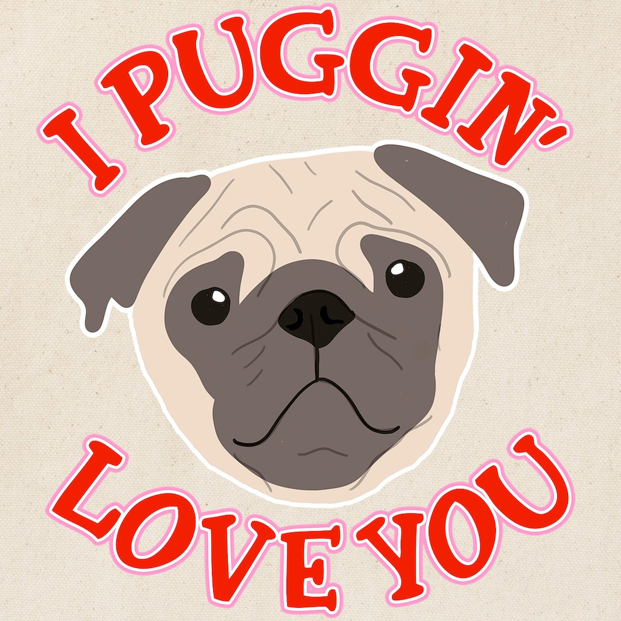 Pug Lover's Canvas Tote Bag - Natural Reusable Shopping Bag for Groceries, Beach & Daily Use | Cute Dog Gift Idea