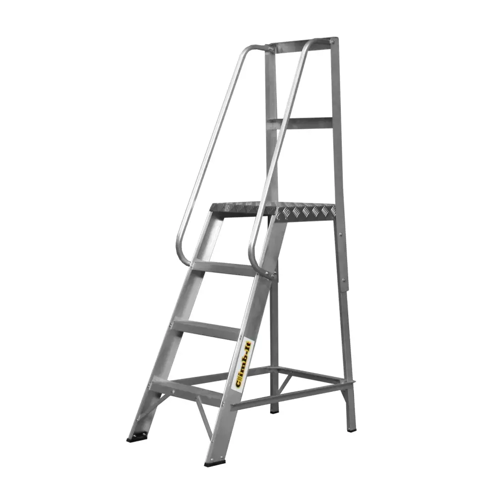 Climb It Aluminum Library Steps - Lightweight & Durable Bookcase Ladder for Home, Office & School Use