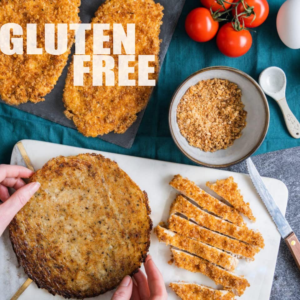 Keto Cauliflower Bread Crumbs - Gluten-Free, Low Carb, Sugar-Free, Paleo-Friendly Panko Substitute - Healthy Kosher Italian Style (6oz) | Perfect for Breading Chicken, Fish & Meatballs