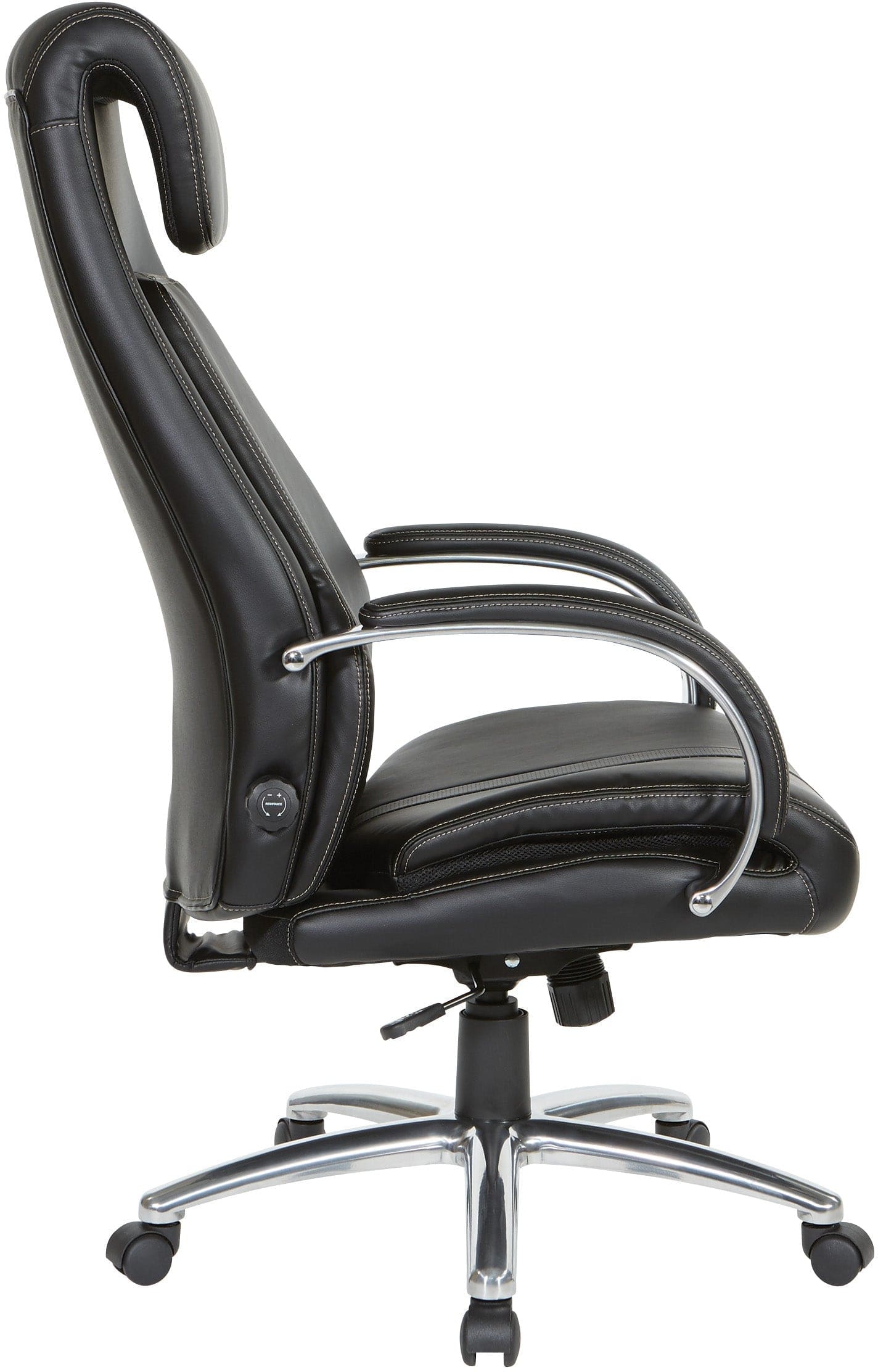 Office Star EC62119AL Bonded Leather Executive Chair - Ergonomic High Back Desk Chair for Home & Office, Adjustable Height & Swivel - Perfect for Long Work Hours & Professional Workspaces