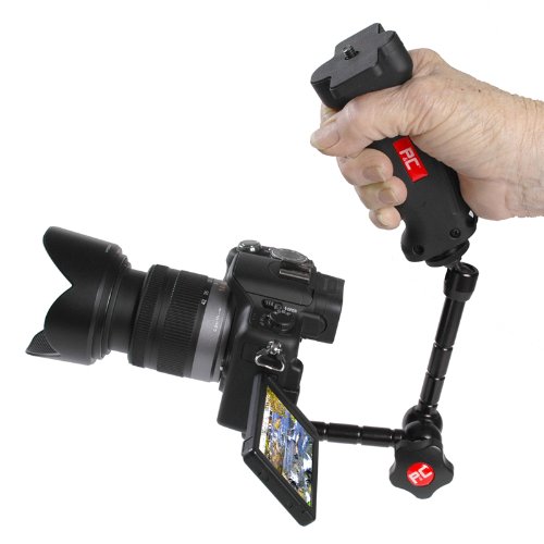 DV60A Professional LED Video Light for DSLR & Movie Shooting - Adjustable Brightness, Pistol Grip Handle, 11