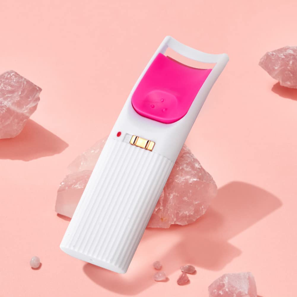 Katutude Electric Heated Eyelash Curler with Silicone Pads - Painless Constant Temperature Lash Curling Tool for Long Lasting Natural Curls | Perfect for Daily Makeup, Salon Use & Travel