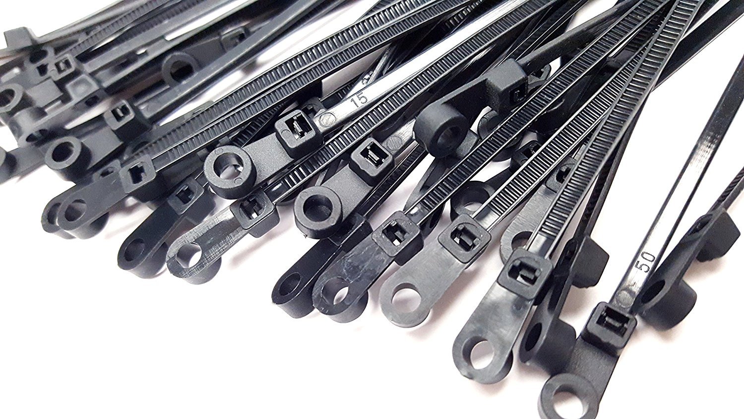 **500 Pack 8 Inch Heavy Duty Cable Ties - 50 lbs Tensile Strength, UV Resistant Nylon Zip Ties for Mounting, Wiring, Screws & Professional Use - Ideal for Outdoor, Industrial & Home Organization (Black)**