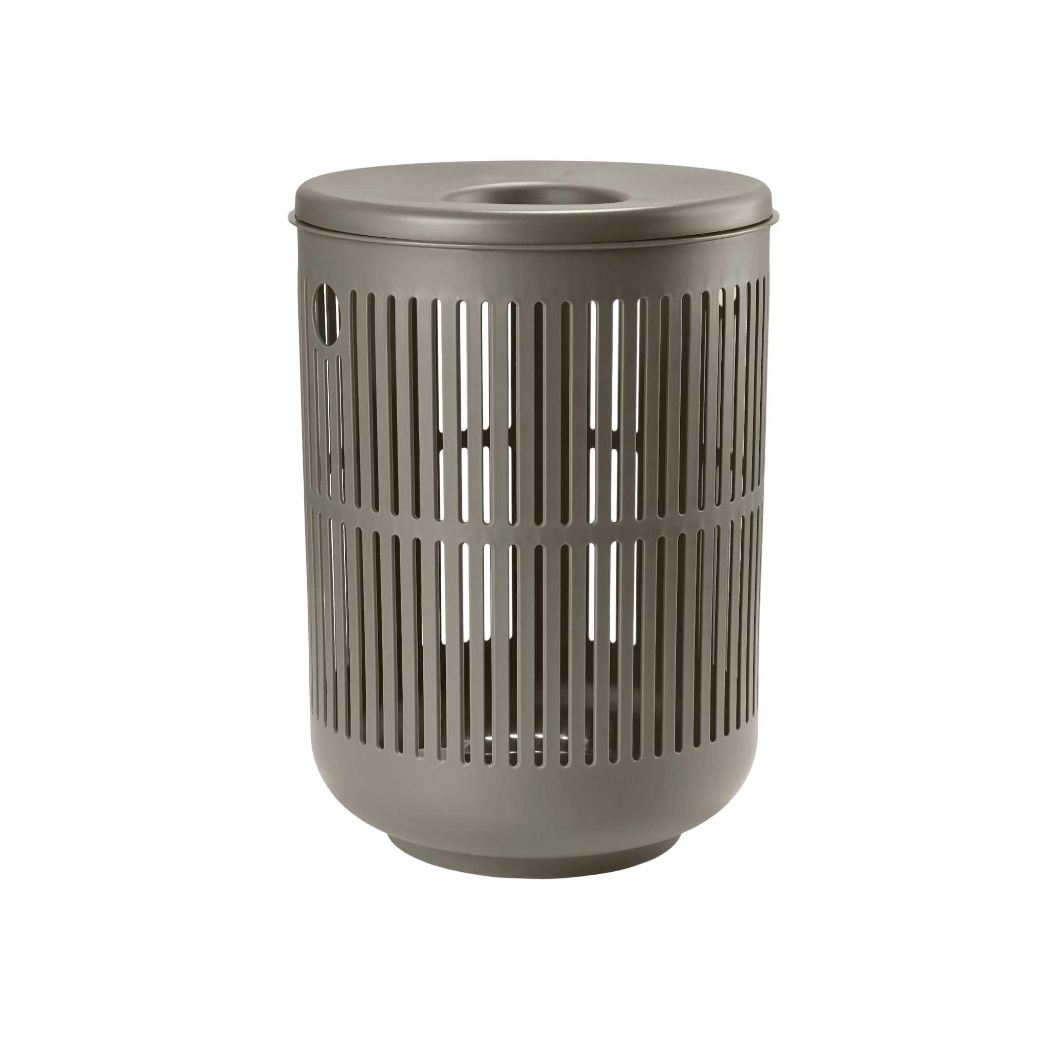 ZONE DENMARK Ume 60L Laundry Basket with Lid in Taupe - Perfect for Bedroom, Bathroom & Laundry Room Organization