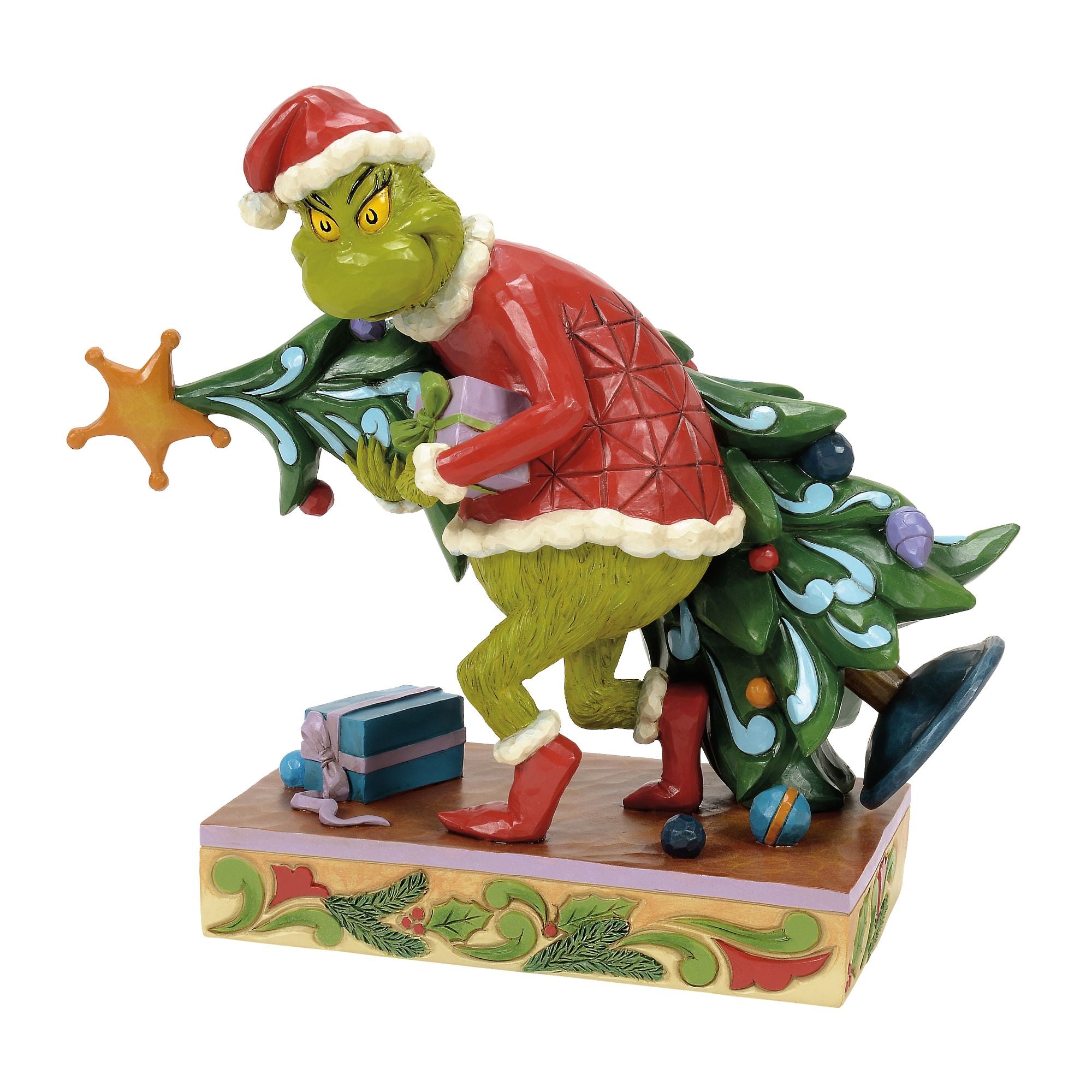 Grinch Christmas Tree Decorations - Theft Themed Holiday Ornaments for Xmas Party & Home Decor