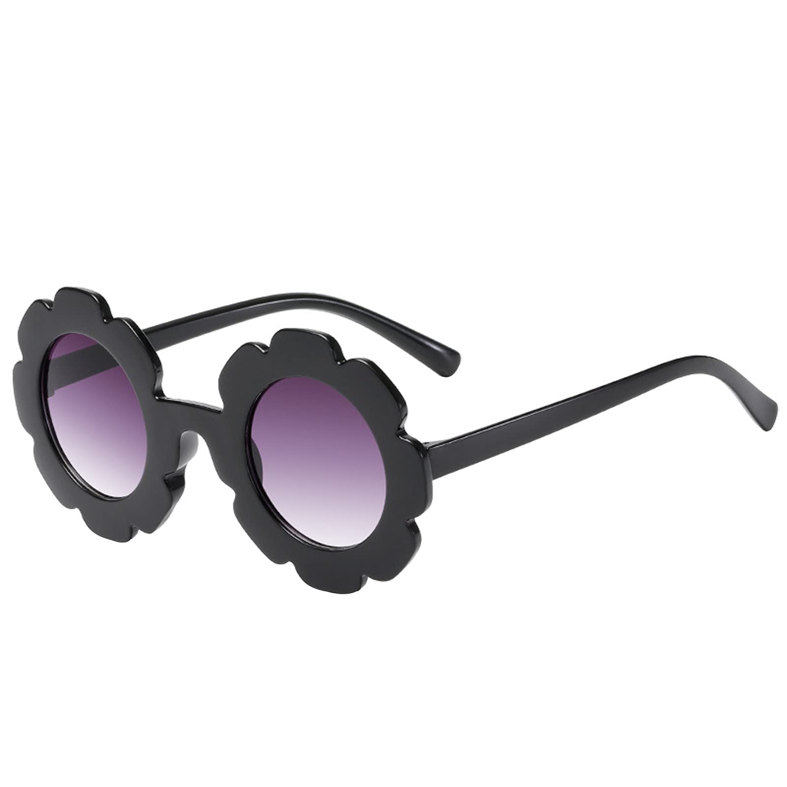 Ymosrh Kids Sunglasses - Round Flower Cute UV 400 Protection Glasses for Boys & Girls - Perfect for Outdoor Play, Beach & Summer Activities