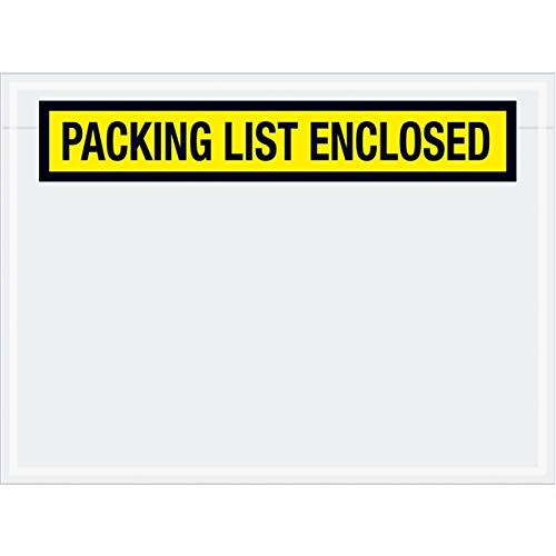 TapePlanet 1000 Pack Colored Packing List Envelopes 6 3/4