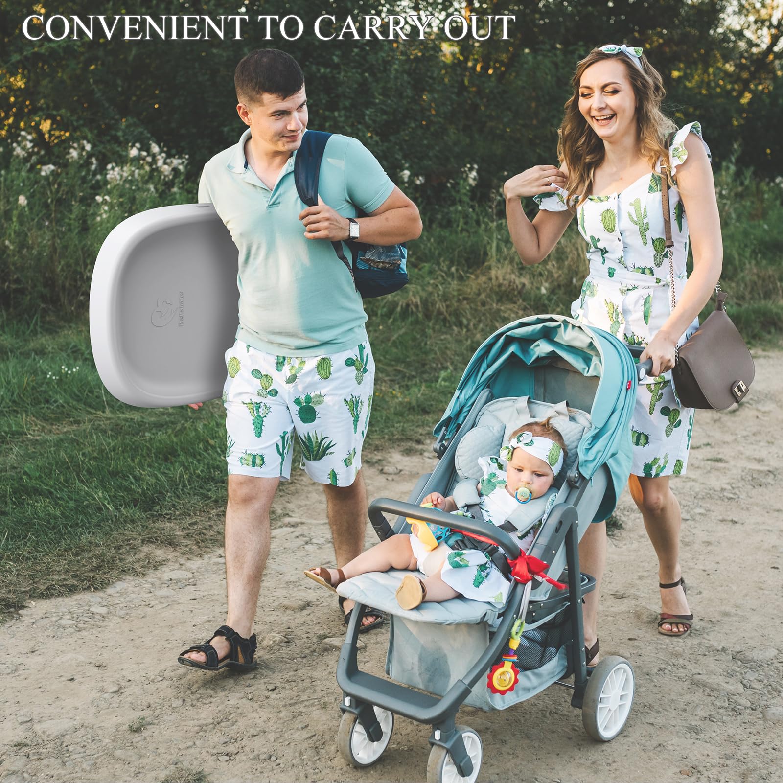 Bellababy Waterproof Non-Slip Baby Changing Pad - Soft Portable Diaper Changing Mat for Nursery & Travel - Lightweight PU Material (27.6