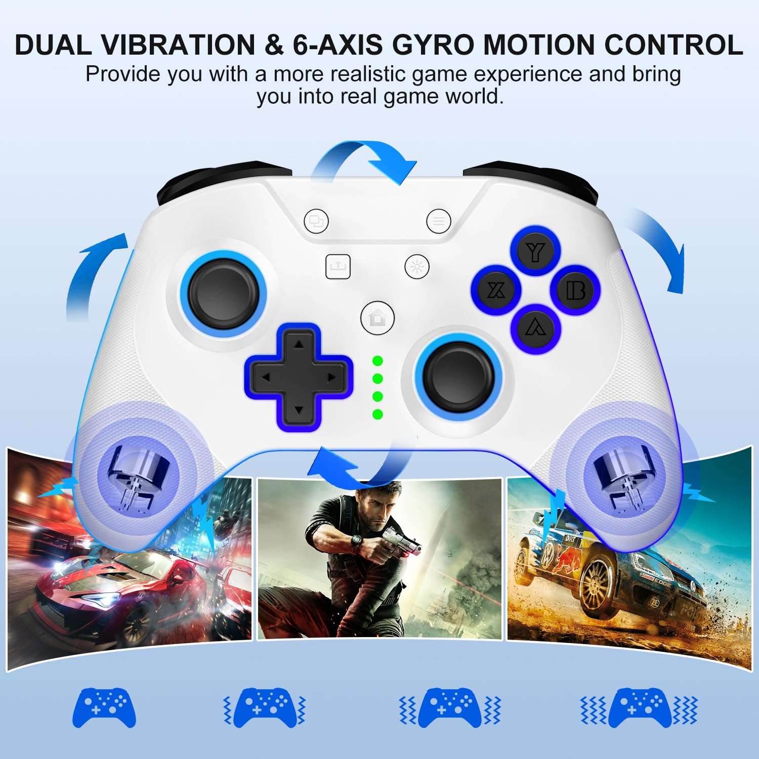 BUERTT Wireless Xbox One Controller for Xbox Series X/S, Xbox One X/S - RGB LED Light, 2.4G Wireless Adapter, 3.5mm Audio Jack - Perfect for Gaming, Streaming & Multiplayer Sessions