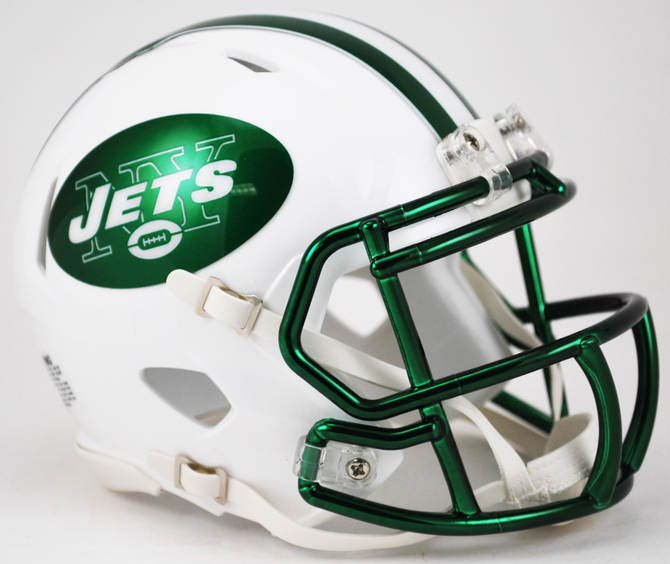 New York Jets Speed Chrome 2018 Mini Helmet - Authentic NFL Collectible for Fans, Display & Gifting