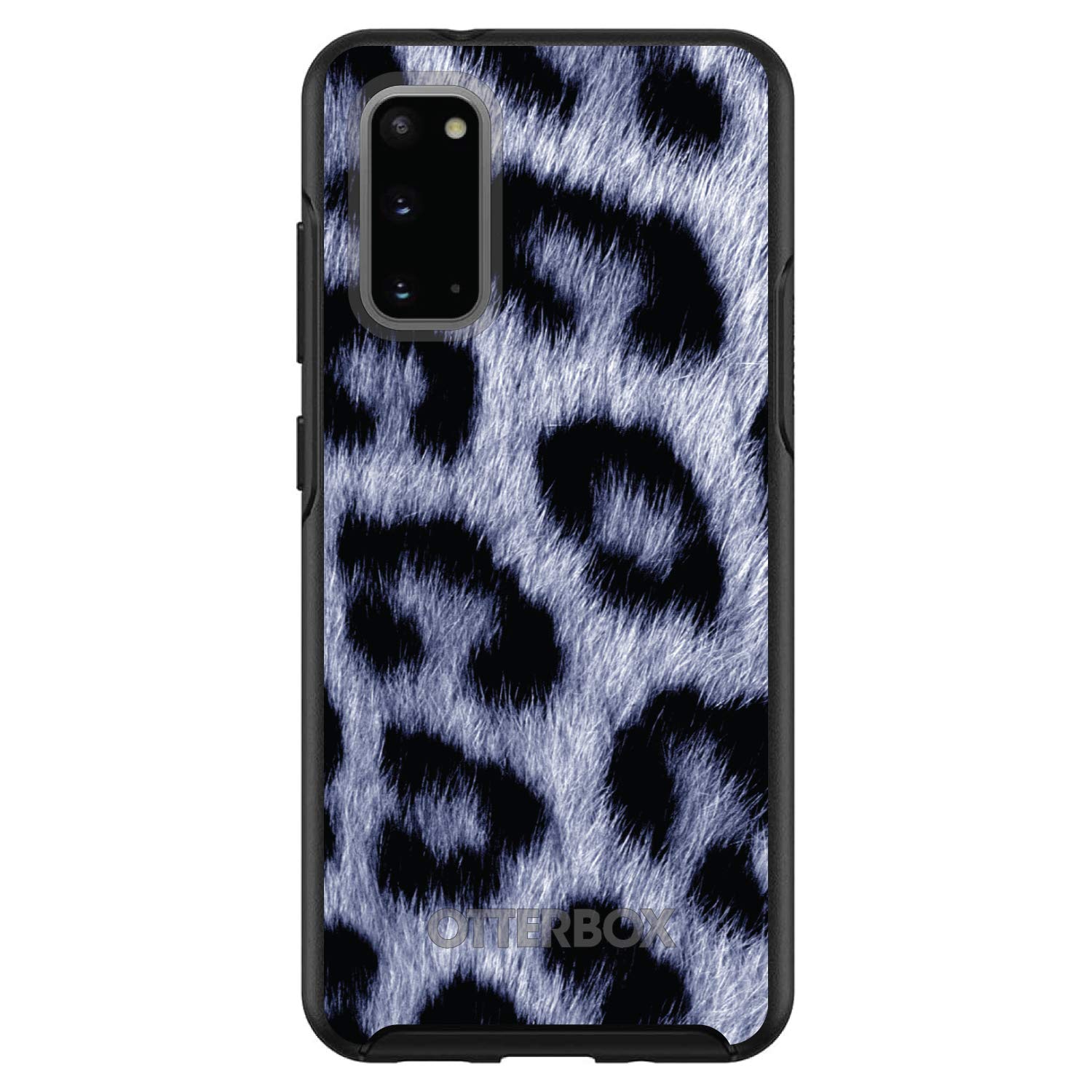 DistinctInk Protective Case for Samsung Galaxy S20+ & S20+ 5G (6.7 Inch) - Shockproof Slim Cover with Blue Black Leopard Print - Durable Alternative to OtterBox Symmetry - Perfect for Work, Travel & Everyday Use
