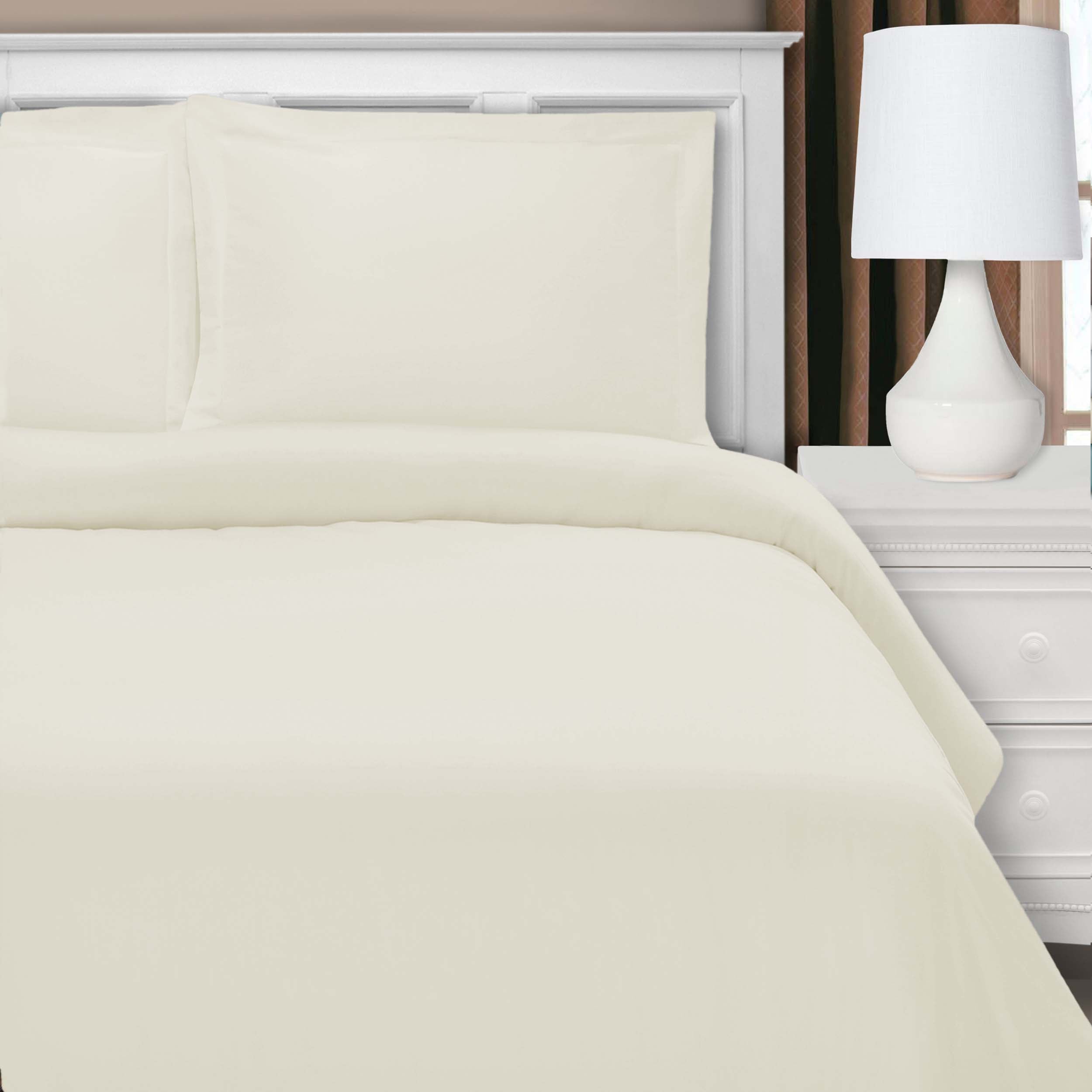 Wrinkle Resistant Cotton Blend Duvet Cover Set - Soft & Durable Bedding for All Seasons | Perfect for Master Bedroom, Guest Room & College Dorm