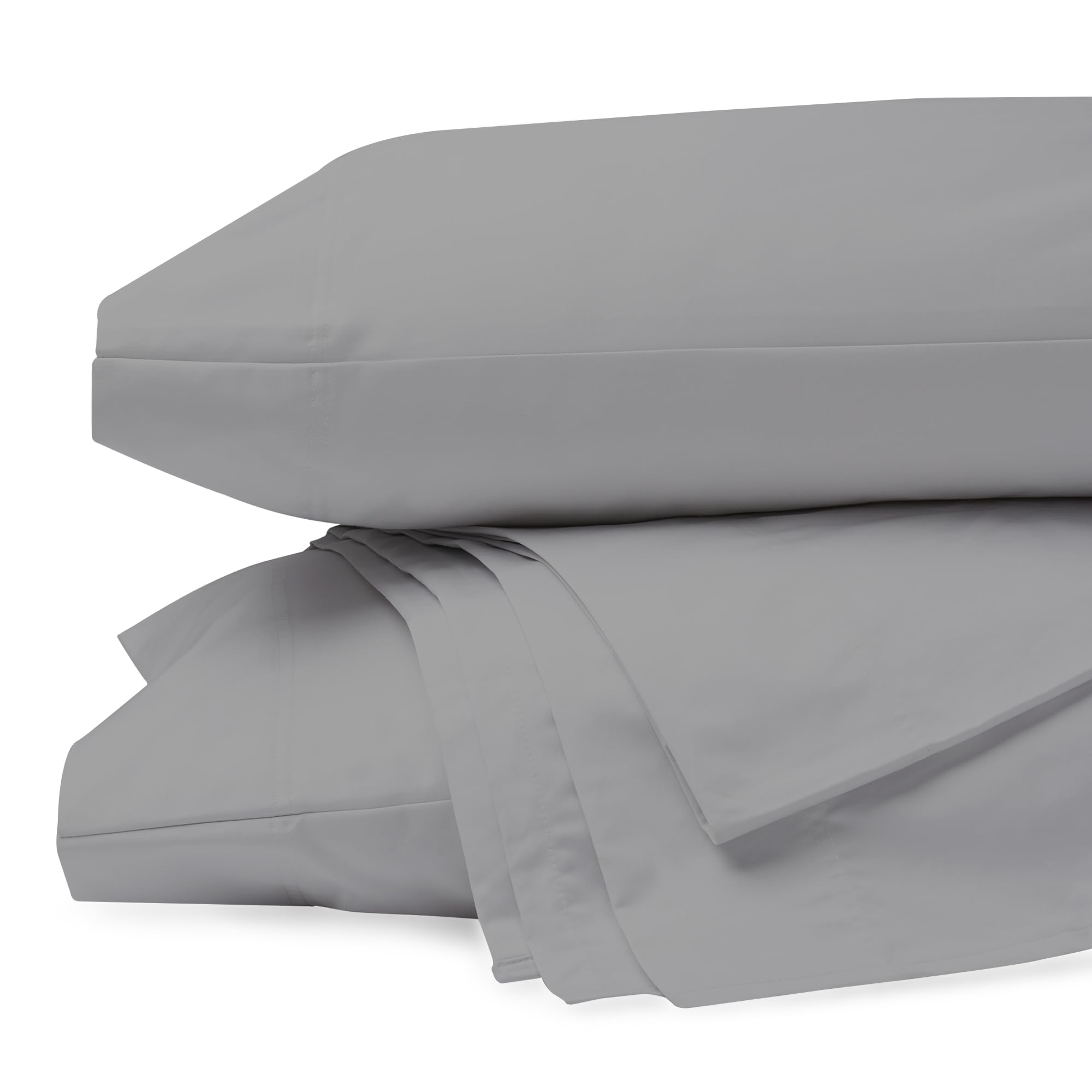 400 Thread Count 100% Cotton Full Bed Sheet Set - Hotel Quality Soft Silver Cooling Sheets with Deep Pockets | Breathable & Skin-Friendly Luxury Bedding for Home, Dorm, or Guest Room