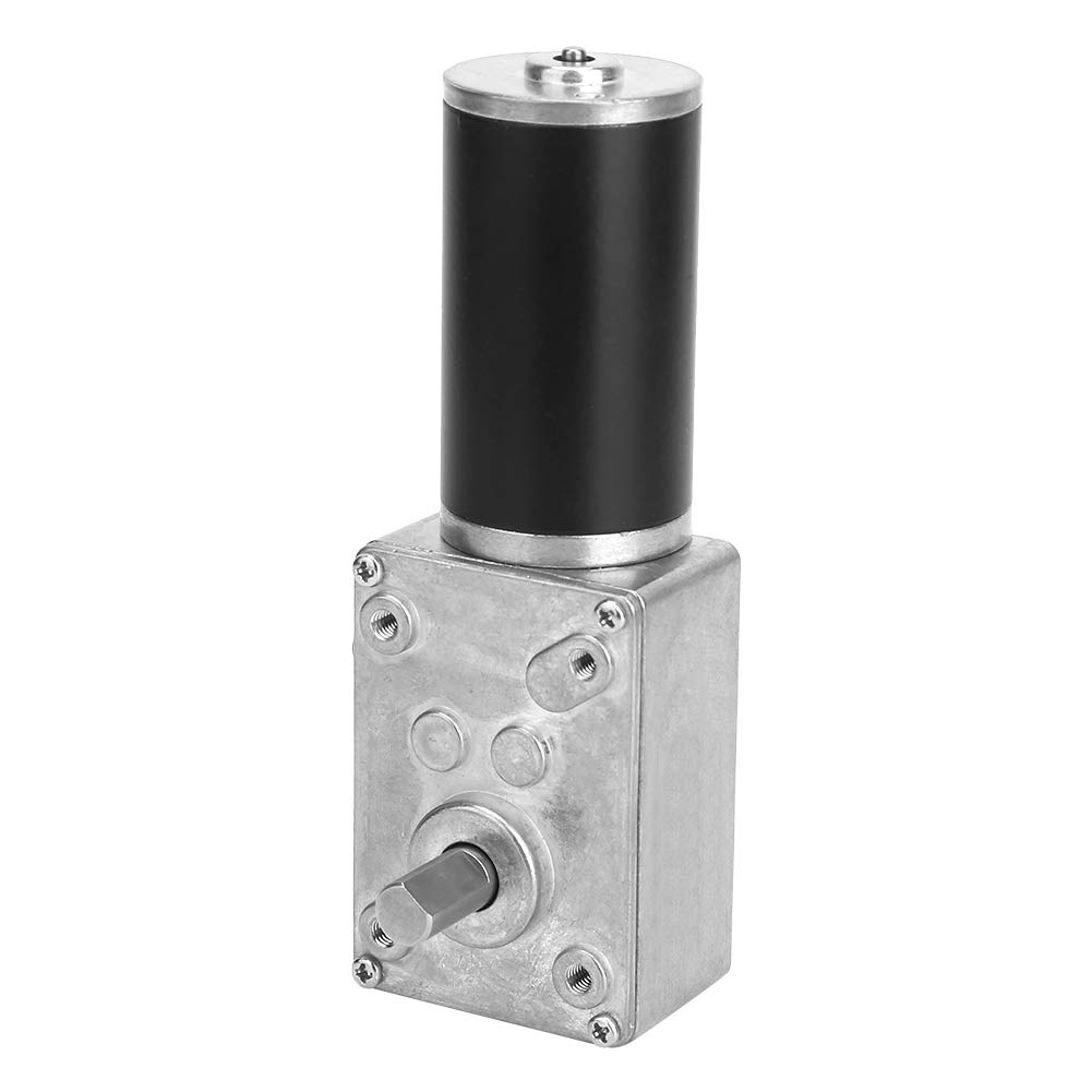 24V High Torque Reversible Worm Gear Motor - 150RPM Mini DC Gearbox Motor with 8mm Shaft | Perfect for Robotics, Conveyor Systems & DIY Automation Projects