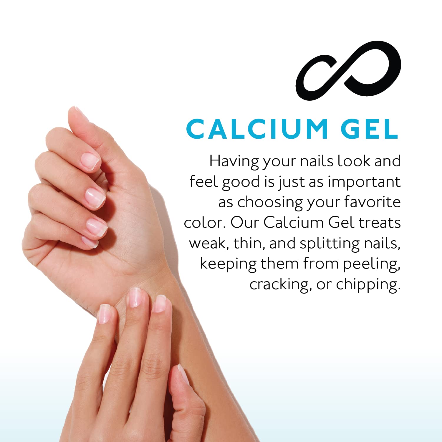 Eternal Calcium Gel Nail Builder - 13.5mL Base Coat Nail Polish | Clear Nail Strengthener for Thin & Weak Nails | Fast Dry Nail Hardener & Growth Treatment | Perfect for DIY Manicures, Salon Use & Nail Care Routine