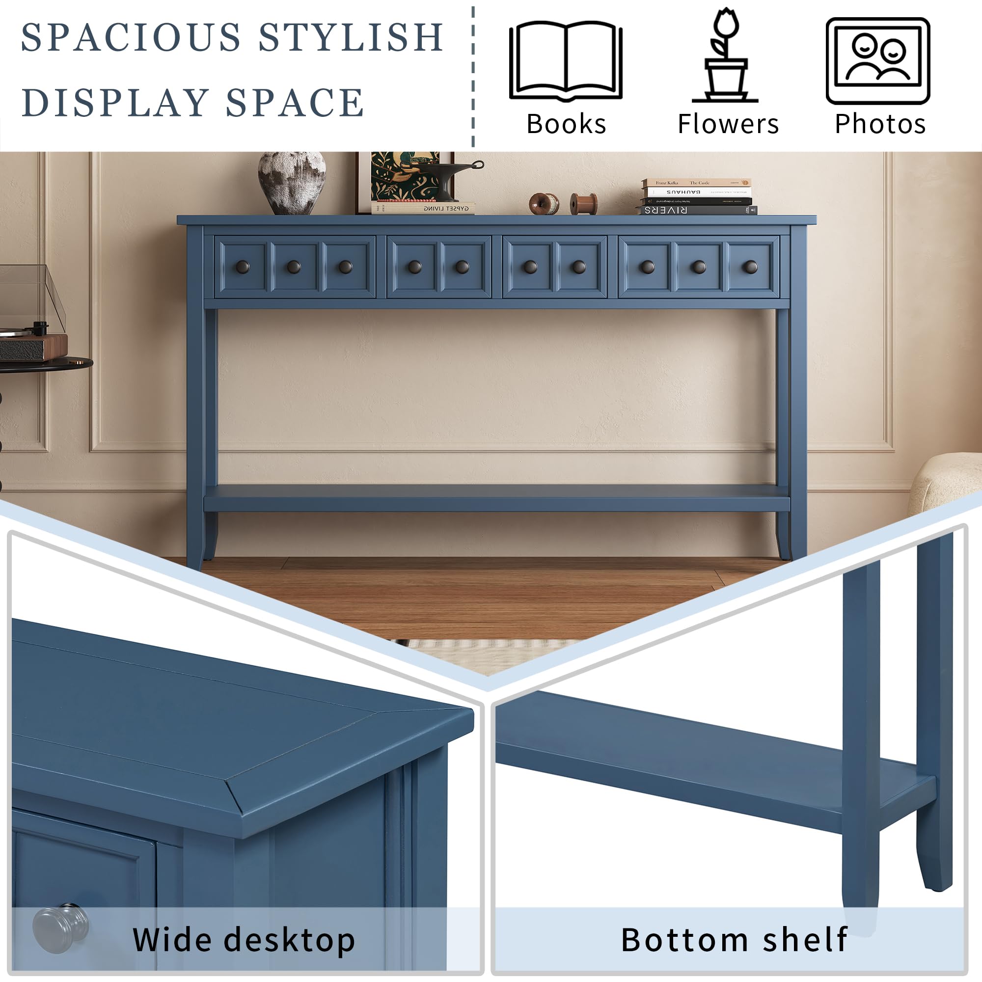 Rustic Console Table Sofa Table Entryway Table 60