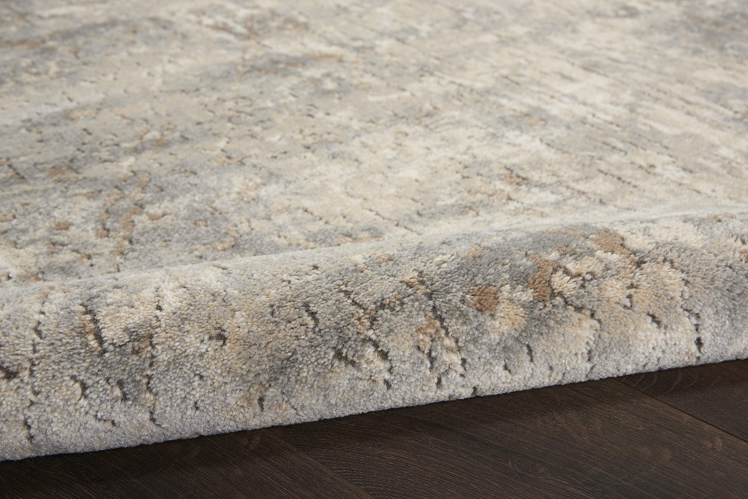 Nourison Concerto Abstract Beige/Grey 8x10 Area Rug - Easy to Clean, Non-Shedding, Soft & Durable - Perfect for Living Room, Bedroom, Dining Room & Kitchen Decor