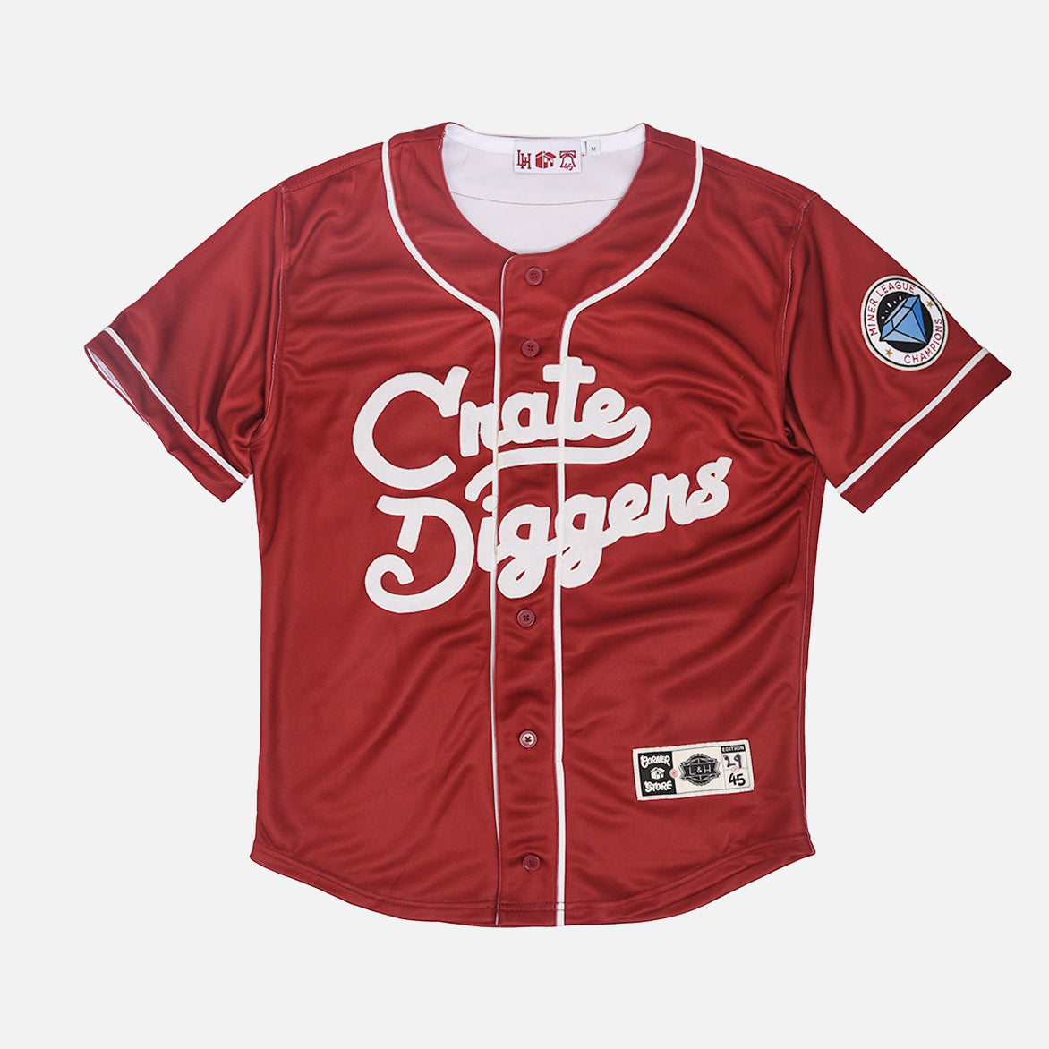 CRATE DIGGERS Philadelphia Vintage Style Jersey - Burgundy Red for Sports Fans & Streetwear Fashion | Perfect for Game Day, Concerts & Urban Outfits
