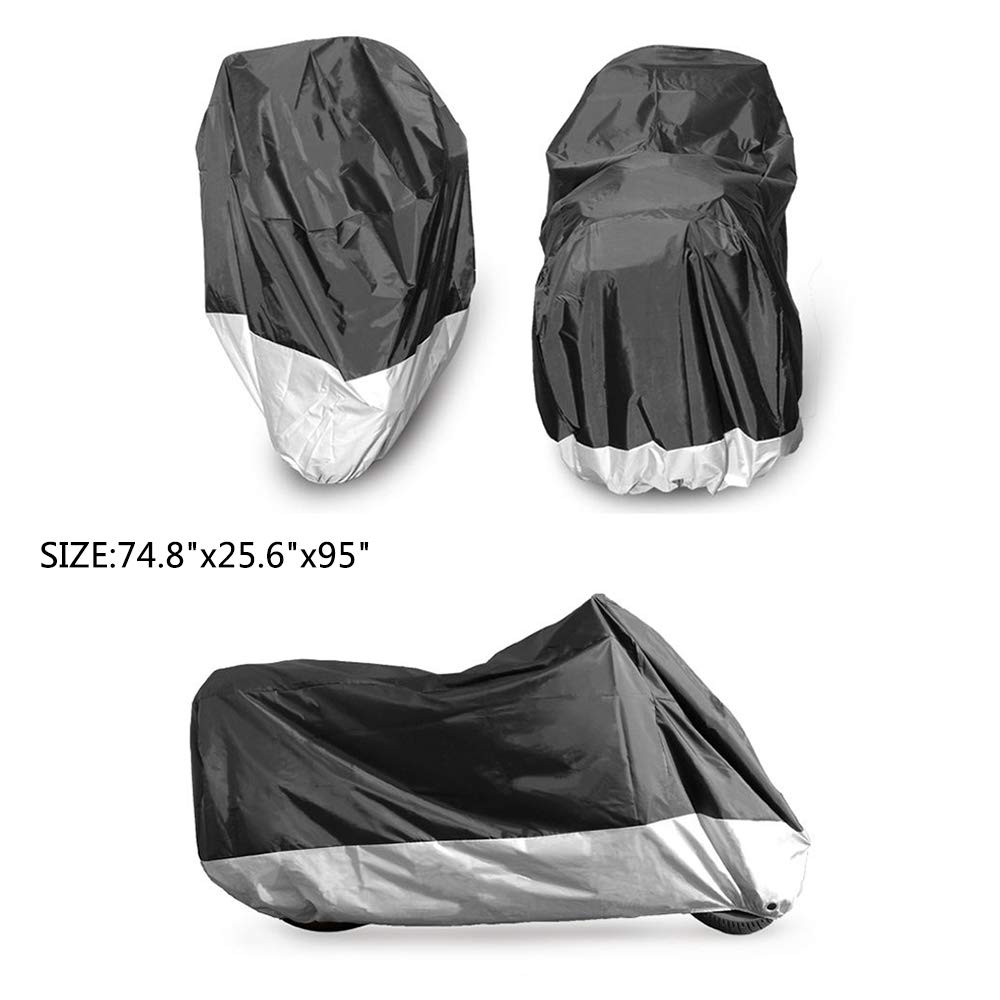 Waterproof & UV Resistant Bike Cover with Storage Bag - All Season Outdoor/Indoor Bicycle & Motorcycle Protection from Rain, Dust, Sun Damage - Perfect for Garage, Parking, Camping & Travel Use