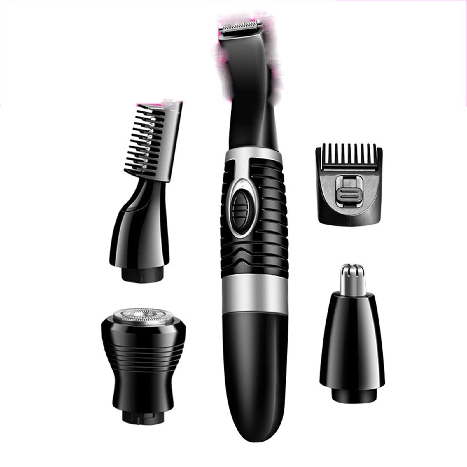 Painless Waterproof Nose & Ear Hair Trimmer for Men & Women - Dual Edge Blades for Easy Cleaning, 4-in-1 Eyebrow & Facial Hair Grooming Kit | Perfect for Travel, Home & Personal Care Routine