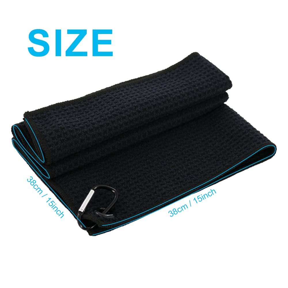 Myartte 2-Pack Premium Microfiber Golf Towels - 16