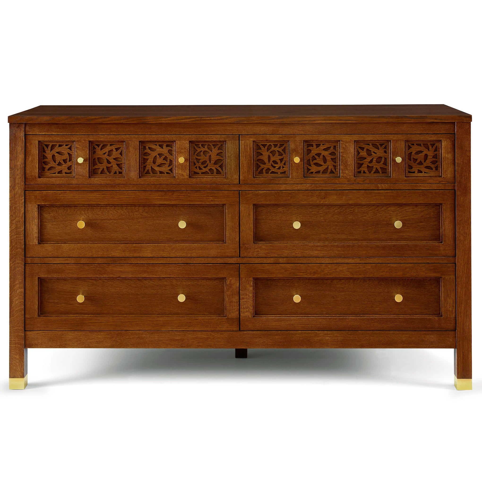 Surrey Hills Six Drawer Dresser - Solid Wood Bedroom Chest of Drawers for Clothes Storage | Perfect for Master Bedroom, Guest Room & Nursery Organization