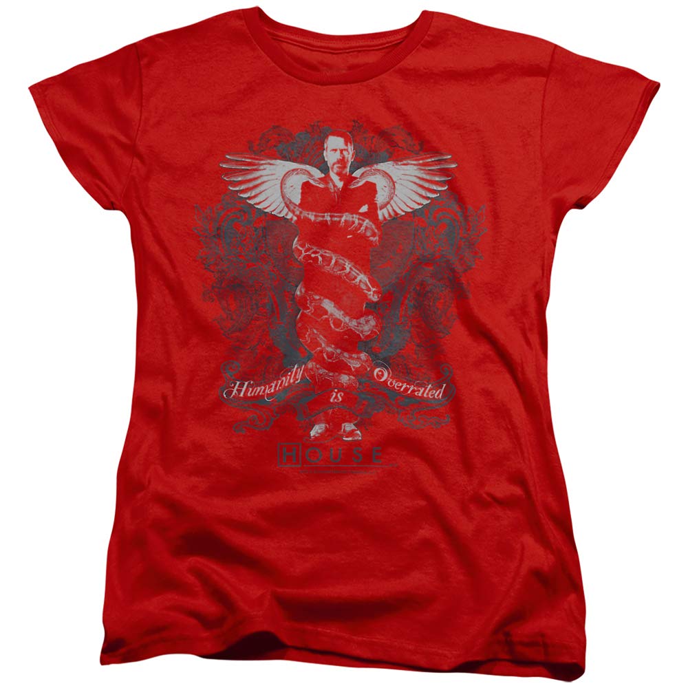 House Humanity is Overrated Women's T-Shirt | Funny Sarcastic Graphic Tee | Casual Streetwear for Women | Perfect for Parties, Outings & Everyday Wear