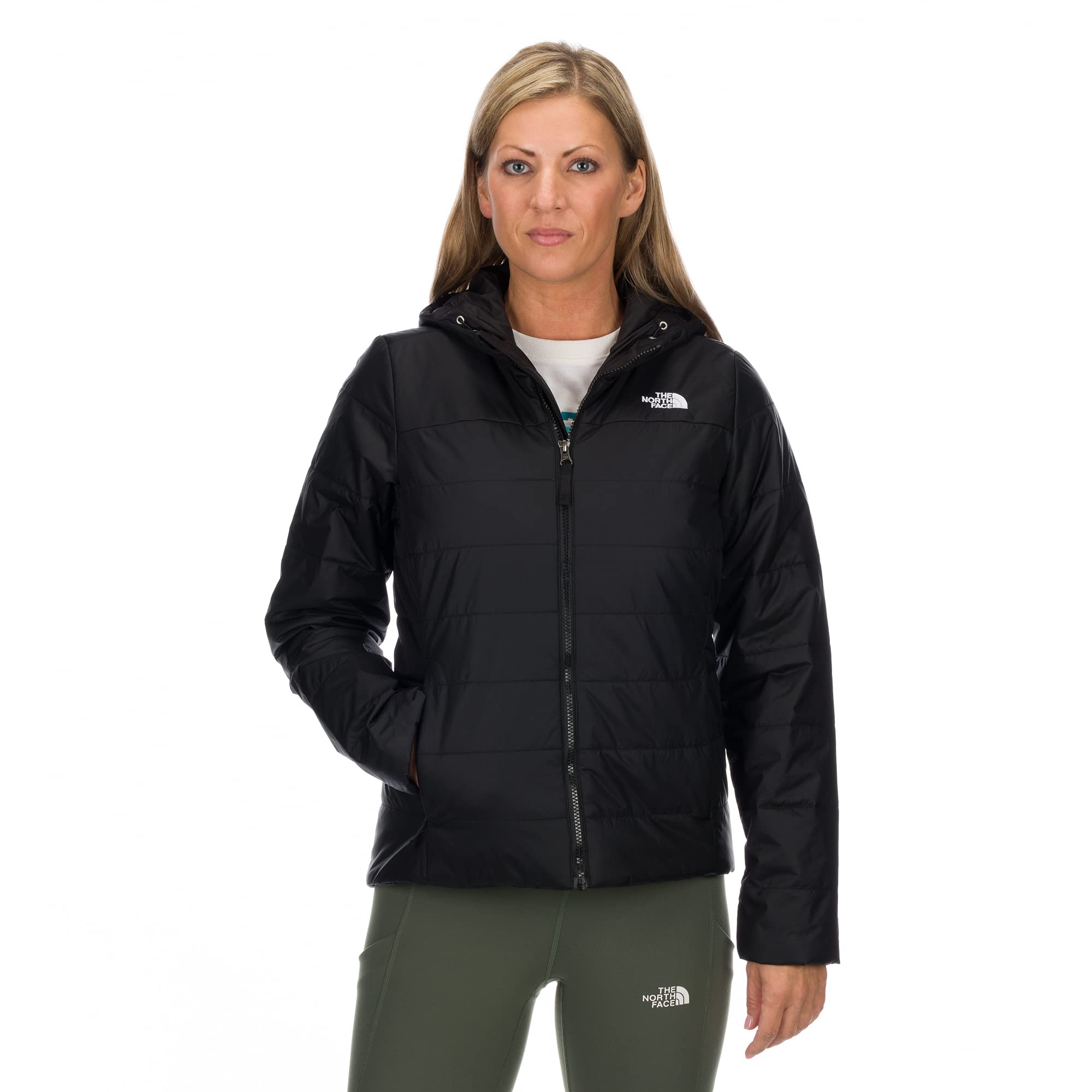 THE NORTH FACE Women's Flare Insulated Hoodie Jacket - Waterproof Winter Coat with Fleece Lining for Hiking, Skiing & Outdoor Activities