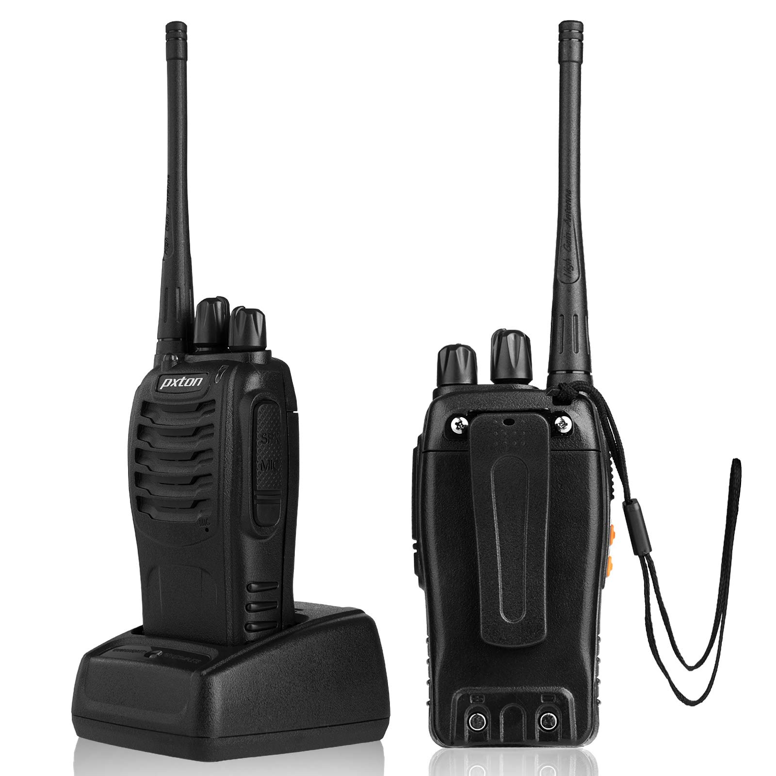 10 Pack Long Range Walkie Talkies for Adults - Rechargeable Two Way Radios with Headphones, 16 Channels, Flashlight & Li-ion Battery - Perfect for Outdoor Adventures, Construction Sites, and Emergency Communication