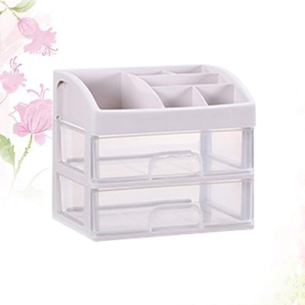 DOITOOL 2-Tier Cosmetic Organizer Case with Drawer - Portable Makeup Storage for Travel, Vanity & Bathroom Organization
